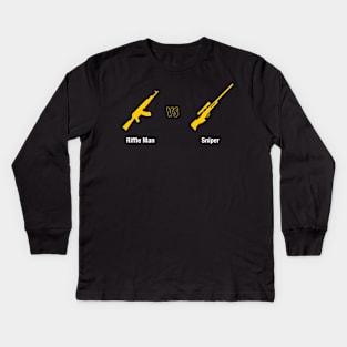 Riffle man vs Sniper Kids Long Sleeve T-Shirt